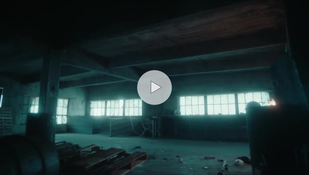 Interior of an abandoned building with debris and trash